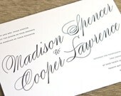 Astaire - Letterpress Wedding Invitation Sample