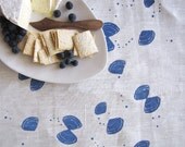 Tea Towel featuring Pippies in Sea Blue - hand screen printed on Eco friendly Linen