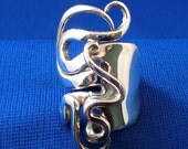 Solid Sterling Silver Real Fork Ring Size 5 to 16