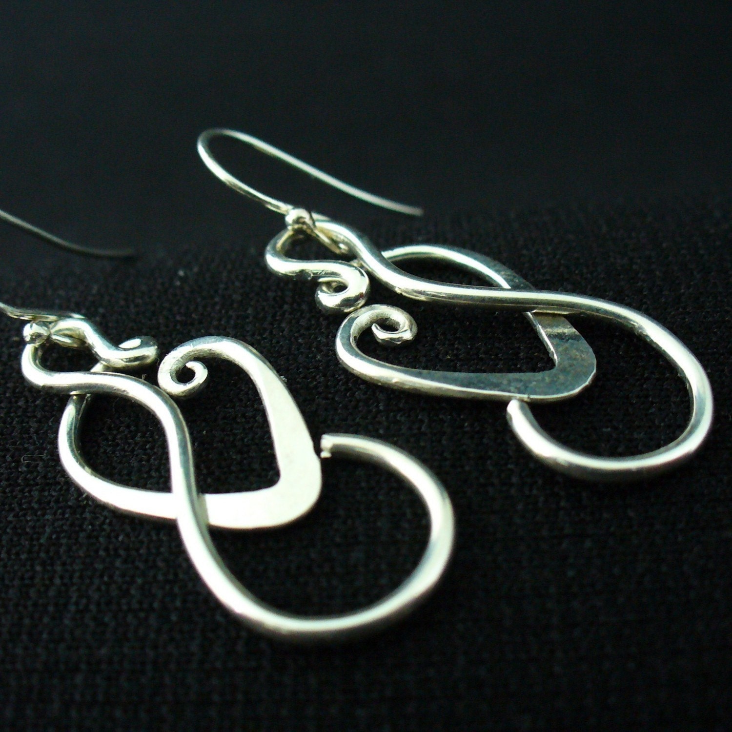 Handmade Sterling Silver Twisted Wire Earrings