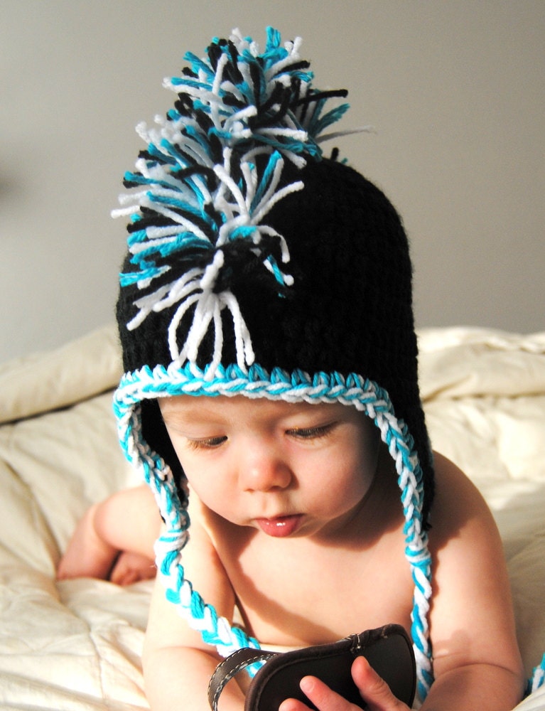 PDF Pattern Crochet Little Rocker Mohawk Hat with Permission to Sell What You Make