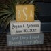 WEDDING Happily Ever After Forever For Always No Matter What PERSONALIZED Names Initials Monogram Date Wood Sign Blocks Primitive Country