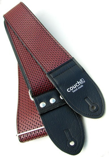 Dark Red 80's Mercedes Guitar Strap - Special Edition