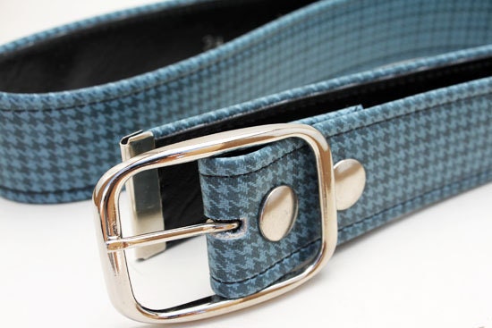 Vintage Blue GTO belt - Unisex - eco vegan friendly