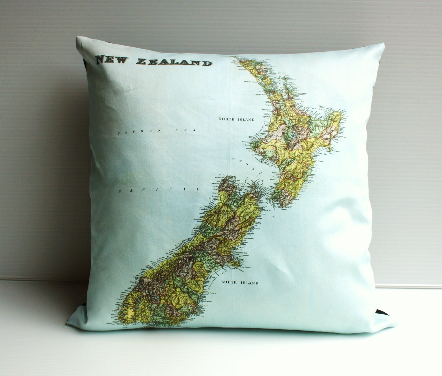 Cushion cover pillow map pillow NEW ZEALAND map cushion, organic cotton cushion cover throw cushion