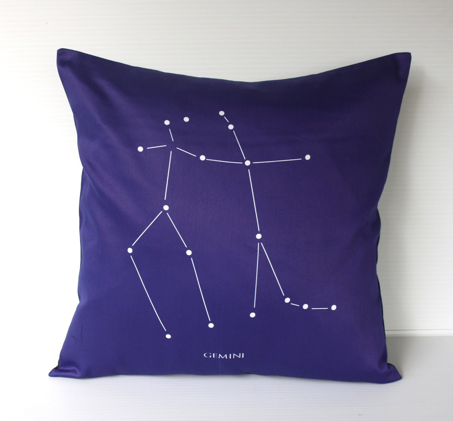 GEMINI zodiac cushion, astrology decorative pillow eco friendly organic cotton cushion cover, pillow, 16", 41cms