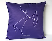 SAGITTARIUS zodiac cushion, astrology decorative pillow eco friendly organic cotton cushion cover, pillow, 16", 41cms