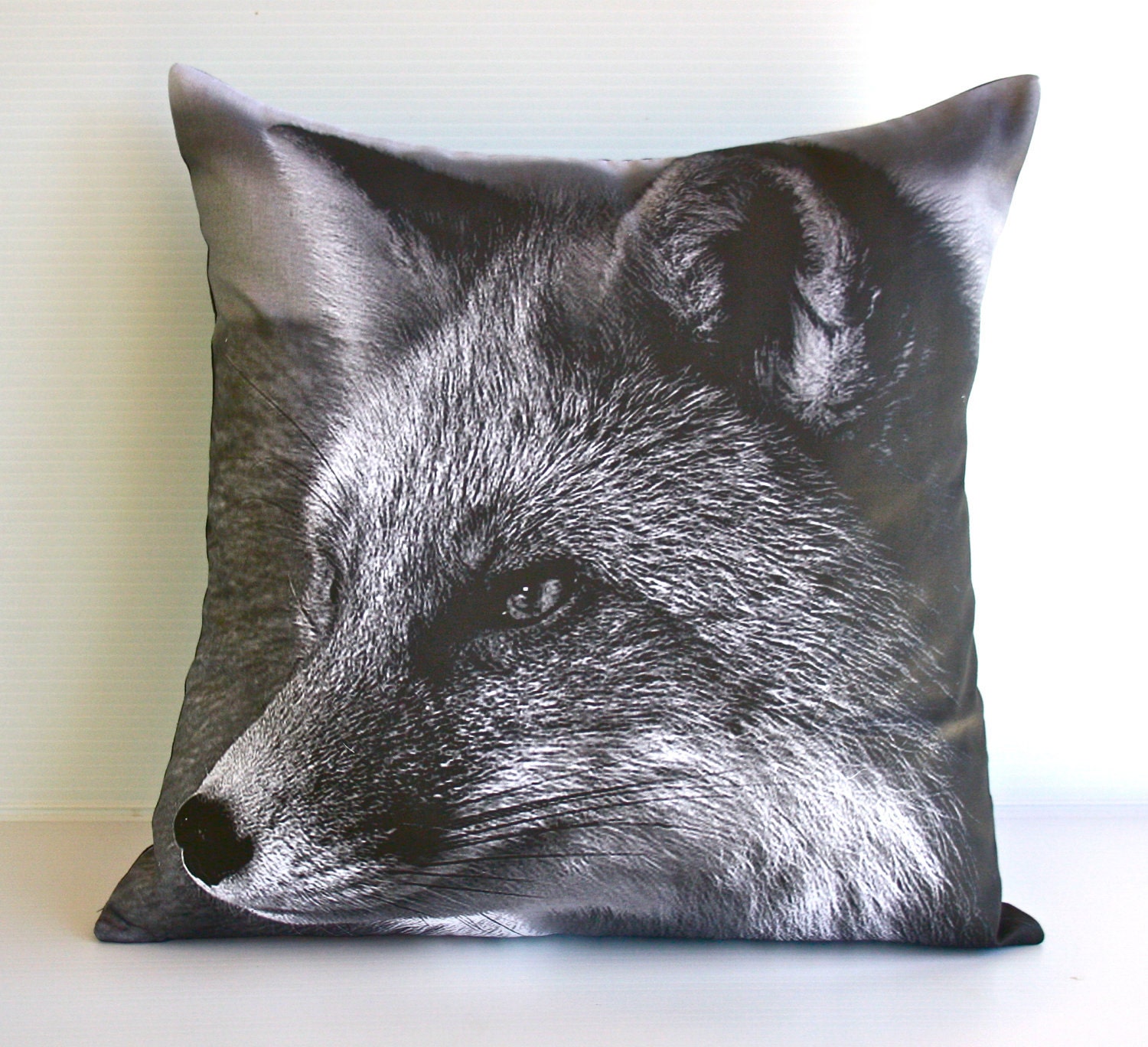 Animal cushion,animal pillow, fox pillow,FOX cushion,decorative pillow eco friendly organic cotton cushion cover, pillow, 16", 41cms