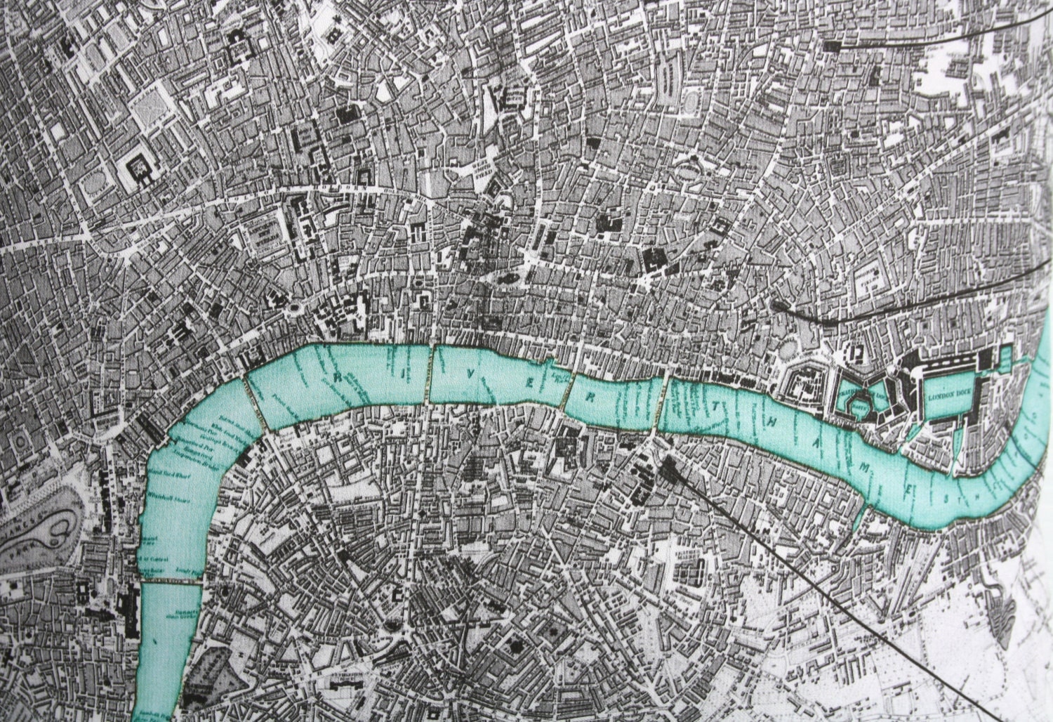 map pillow LONDON Organic cotton map cushion,cushion cover, pillow, 16 inch, 41cm