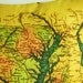 map cushion, MARYLAND map organic cotton cushion decorative pillow cover pillow cover 16 inch 40cmx40cm