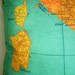 Cushion cover pillow cover map cushion, map ITALY organic cotton pillow 16 inch pillow cover 40cm cushion