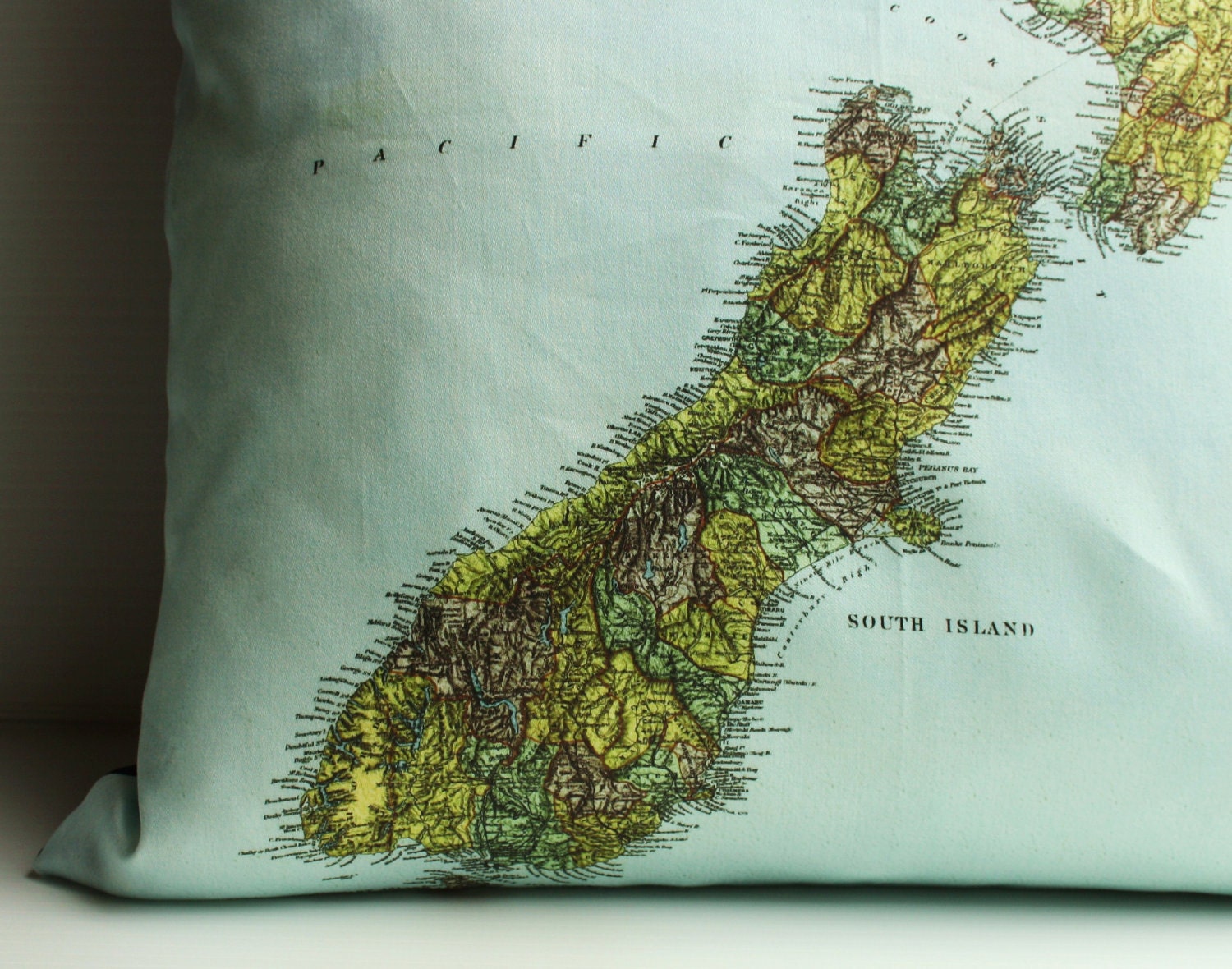 Cushion cover pillow map pillow NEW ZEALAND map cushion, organic cotton cushion cover throw cushion