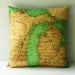 16 inch cushion cover, map pillow, state map MICHIGAN vintage map cushions 16 inch pillow,40cm  cushion,