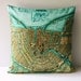 Cushion cover pillow map pillow, AMSTERDAM map, cushions organic cotton, pillow 16x16, decorative pillow.