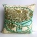 Decorative pillow COPENHAGEN map cushion, organic cotton , pillow, cushion , 16 inch, 41cm