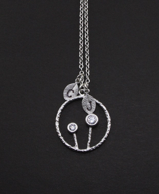 Silver Necklace, Personalized jewelry 2 stamped letter - STERLING SILVER, Valentine jewelry, Friendship, Family, Love, Bridal Jewelry