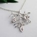 Mother's Jewelry. Personalized  Family Tree Silver Necklace,  Jewelry,Family Initial, Mom's Gift, Birthday