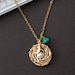 Personalized Jewelry - Gold Bird Nest Necklace,1 egg,1 initial Leaf and Turquoise Flower, Birthday, Best Friend, Sister Gift