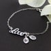 Personalized Love Bracelet. Silver Jewelry. His and Her initials. Friendship Bracelet. STERLING SILVER. infinity love,Couple Jewelry