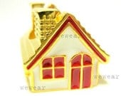 Full House Ring 24K Gold plated brass RED-WHITE