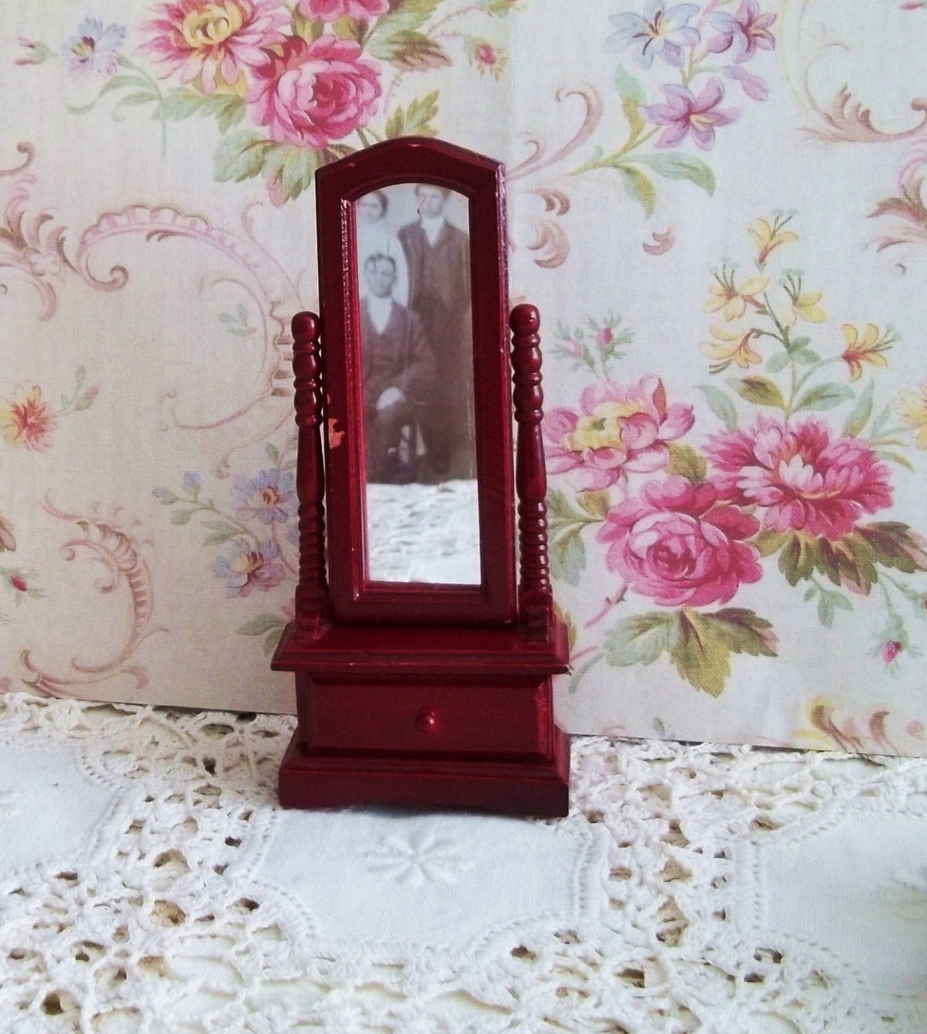 Vintage Dollhouse Mirror Victorian