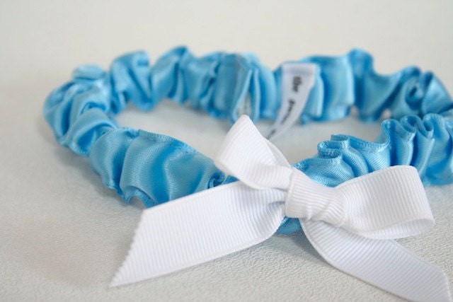 Wedding Garter - Simple Something Blue Bridal Garter - Clearance Sale