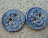 Handmade Stoneware Light Purple Buttons