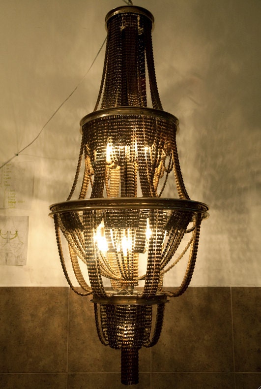 Reclaimed Metal and Bicycle Chandelier - 60 inch height x 25 inch diameter - Facaro, CONNECT 18