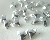 50 Thunder Struck Liquid Silver Origami Lucky Hearts - custom order available