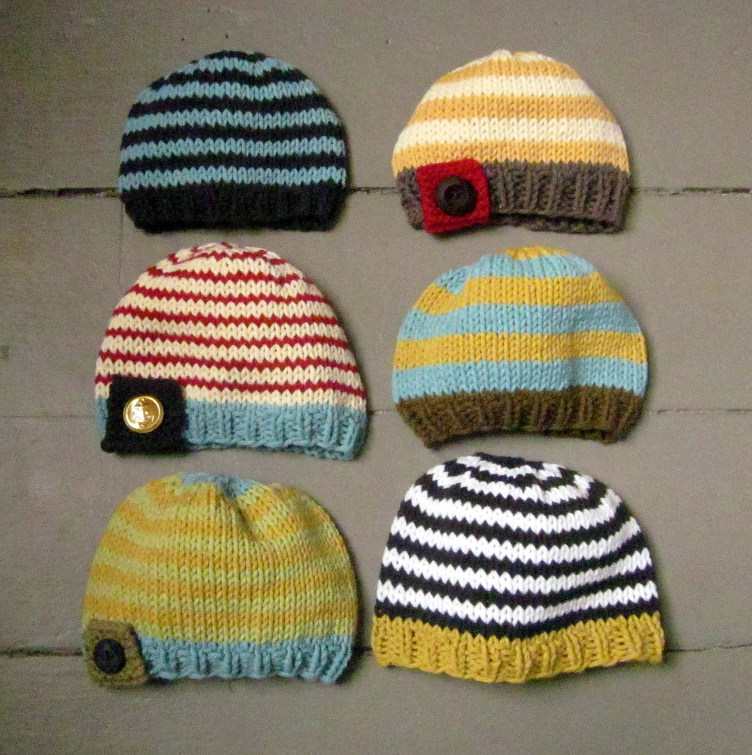 Nautical baby hat, newborn photo prop, nautical hat for boys by Sweet Baby Dolly