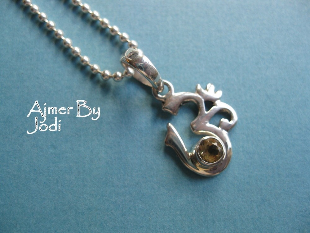 om ohm STERLING SILVER with citrine