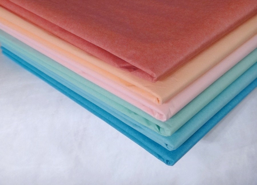 6 sets of 20X30'' premium quality tissue paper, 72 sheets, choose your colors.