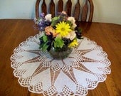Valentines 22" White Heart Doily Tabletop Kitchen and Dining Home Decor