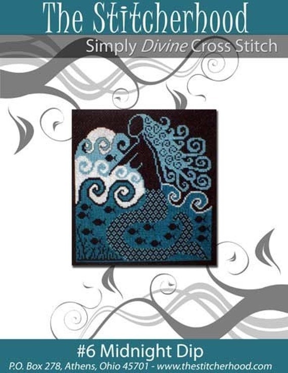 Mermaid Nautical Cross Stitch Pattern Sampler 6