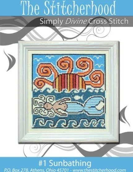 New Nautical MERMAID Cross Stitch Pattern Sampler 1