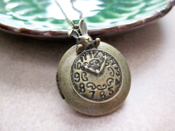 Clock Locket Necklace