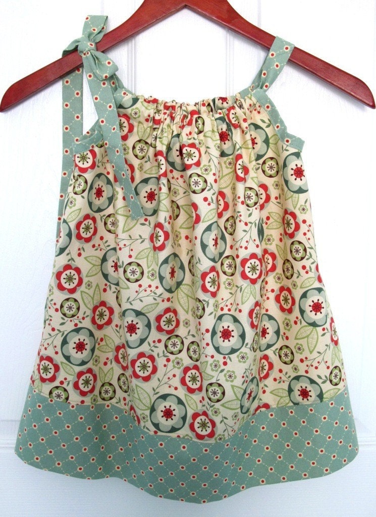 Cosmo Cricket, Early Bird Tossed Wildflowers and Check-A-Dot Pillowcase Dress
