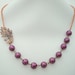 Bridal Necklace, Purple Pearls, Peacock Necklace, Bridesmaid Necklace, MACIE