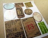 Stickers,Labels,Scrapbooking Embellishment,Envelope Seals,Vintage Ephemera Theme