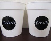 Chalkboard Labels-SALE-buy 2 get one FREE-Chalkboard Tags-Scalloped Round set of 12- 2 inches