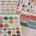 Washi Tape-Sticker Set-Japanese Masking Tape Stickers- Fabric Design Sticker Set-Deco Sticker Set of 136