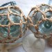 Japanese Glass Fishing Floats - Set of 2 with Original Nets
