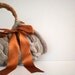 Knitted Handbag - Beige Bag Nr-0110