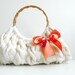 Knitted SPRING Hand Bag, Handbag Everyday Knitted Cream Bag Nr.0134