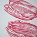 Tulip Original Art Lino Print UK