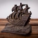 Antique Cast Iron Viking/Pirate Ship Door Stop/Book End