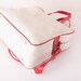 Vintage Large Rainbow Stripe Tennis Sports Bag w/Red Accents