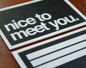 nice to meet you HOWDOO business cards