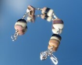 Handmade Lampwork Bracelet - Summer Haze