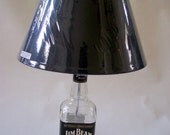 Upcycled Recycled Glass JIM BEAN Bourbon Bottle Table Lamp Home Decor Barware